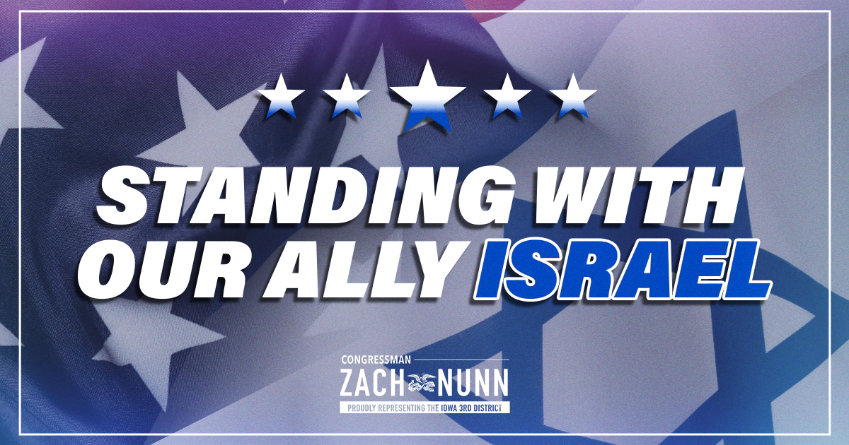 My support for our ally Israel is unwavering