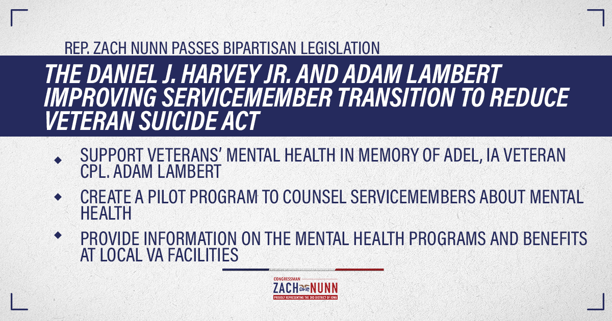 PASSED: A Bill to Help Veterans & Save Lives